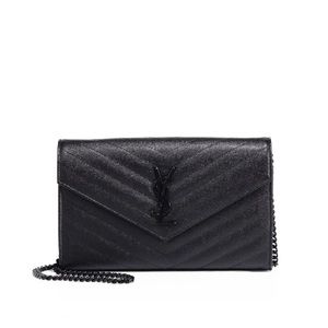 SLP Monogram Quilted Leather Chain Wallet